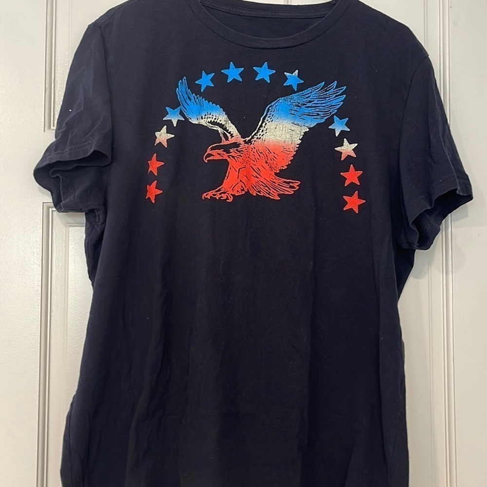 Red white and blue American eagle shirt